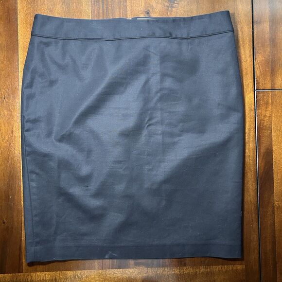 Liz Claiborne Black Pencil Skirt Size 16 Stretch Cotton Blend Career Classic - Picture 1 of 5